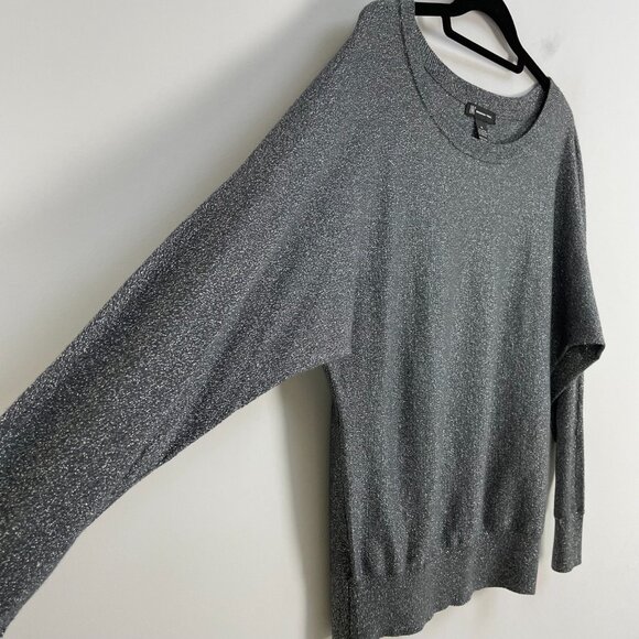 INC International Concepts Womens Medium Gray Metallic Sweater Knit Top - Picture 7 of 11